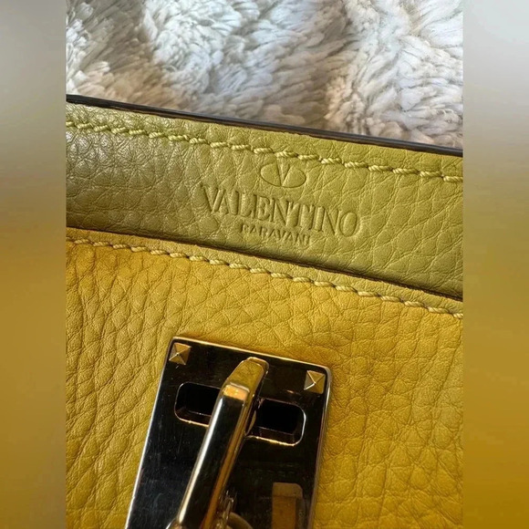 Valentino Garavani Leather Satchel Crossbody - Rare, Chartreuse Green, NWOT - Picture 3 of 15
